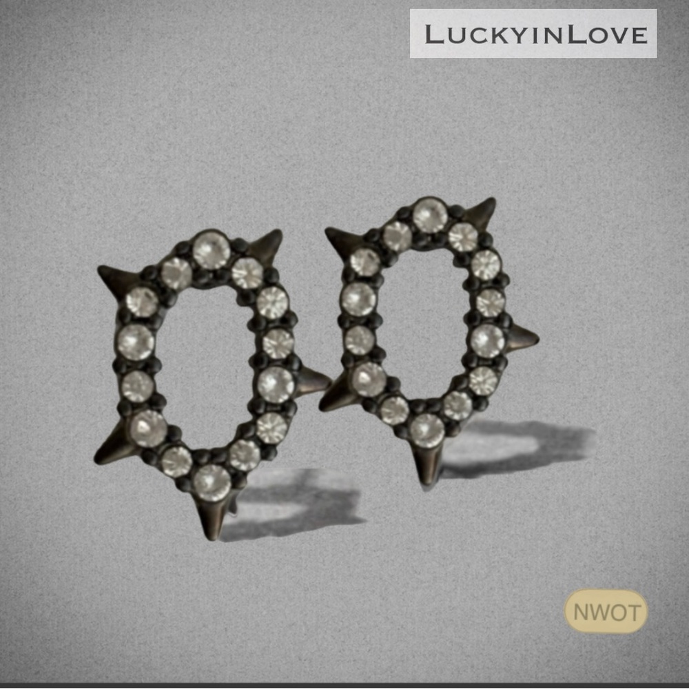 ALEXIS BITTAR • Gunmetal Crystal
Spiked Stud Earrings